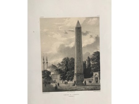 Istanbul Egyptian Obelisk by Flandin