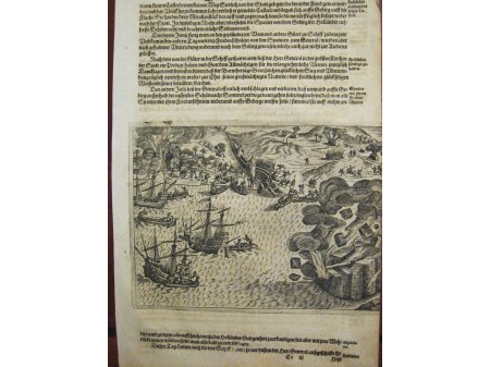 De Bry grabado de ataque holandés a Gran Canaria en 1599