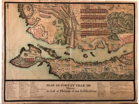 Menorca.Mapa manuscrito