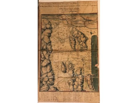 Tortosa-Peñiscola mapa manuscrito