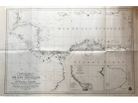 Antillas Spanish sea chart