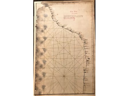 Manuscript sea chart of Malaspina expedition