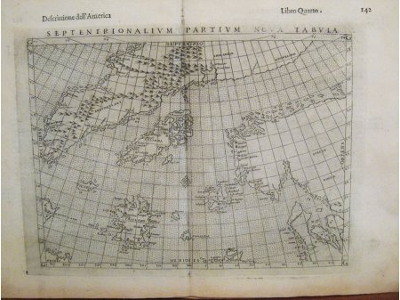 Nicolo Zeno´s map of North Atlantic by Ruscelli
