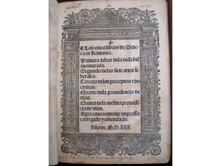 Cinco libros.Séneca 1530